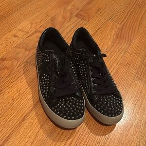 Brand new black studded flats